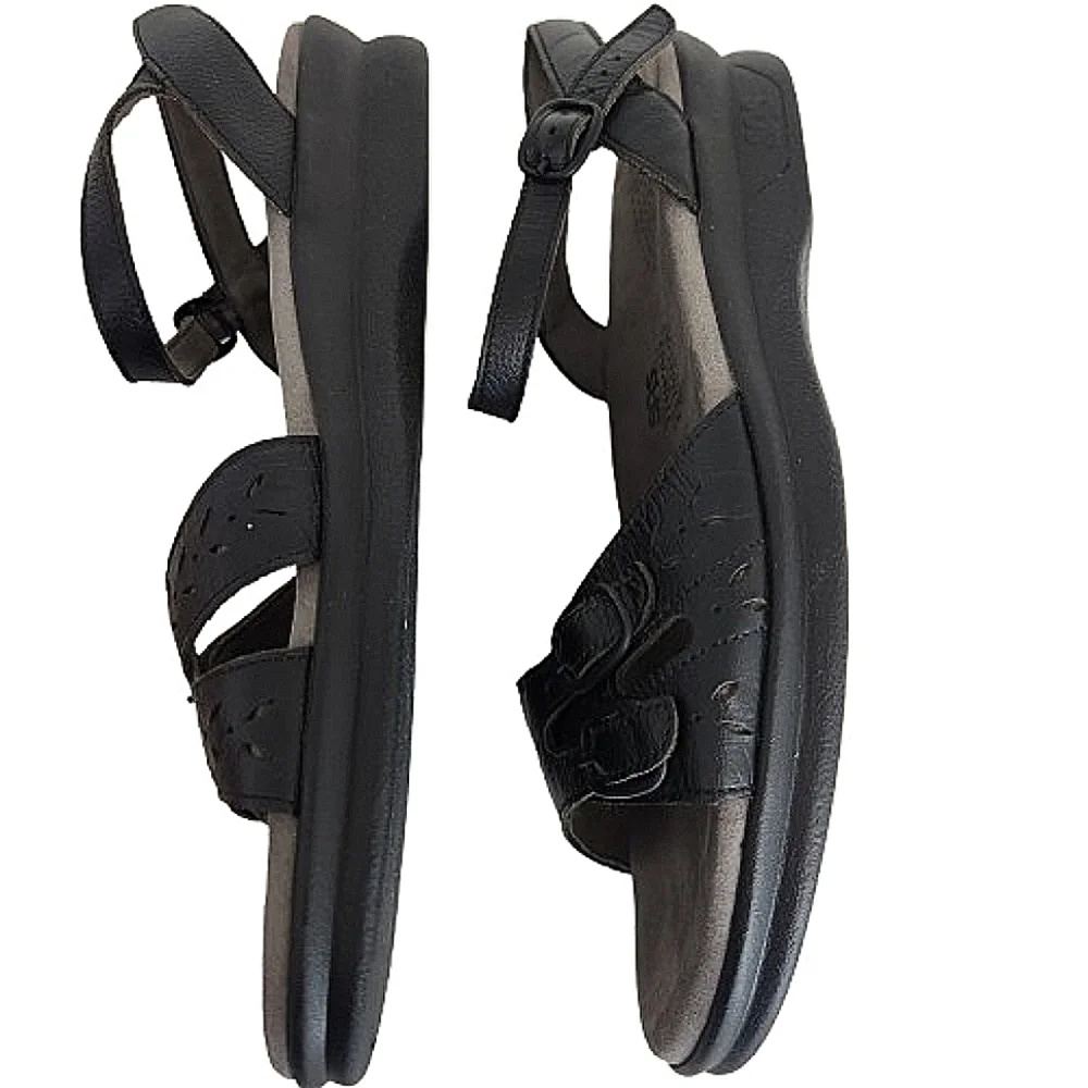 SAS Black Duo Quarter Strap Sandal 9.5M - Picture 8 of 12